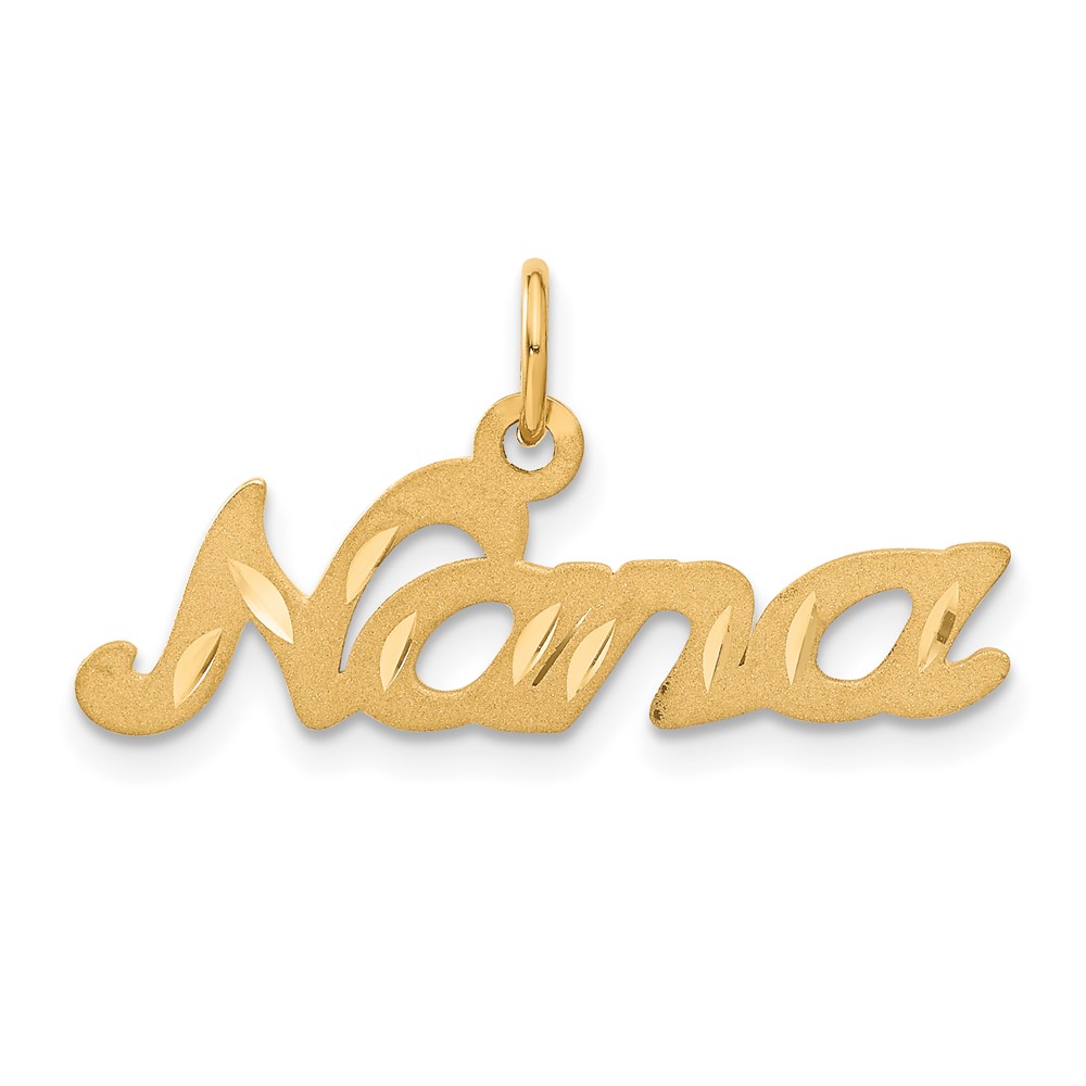 14k Yellow Gold Nana Charm or Pendant, 28mm