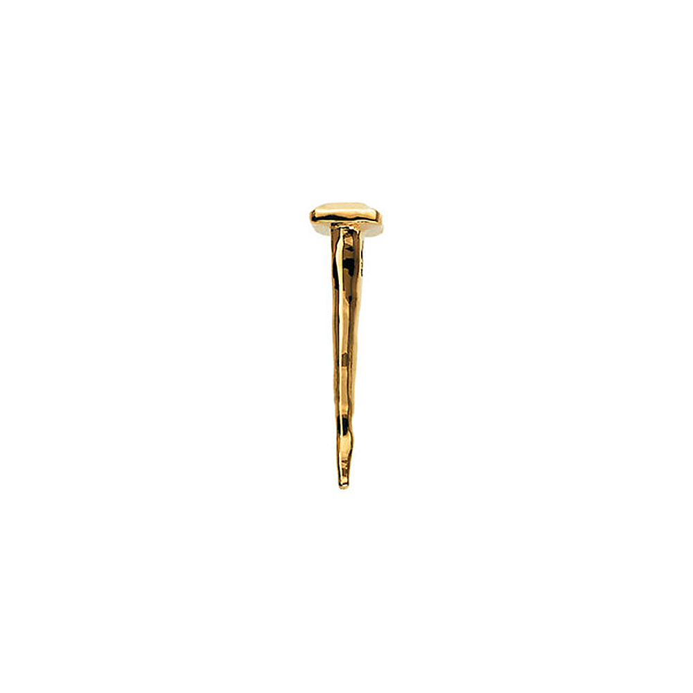 14k Yellow Gold 3D Religious Nail Slide Pendant, 10 x 39mm