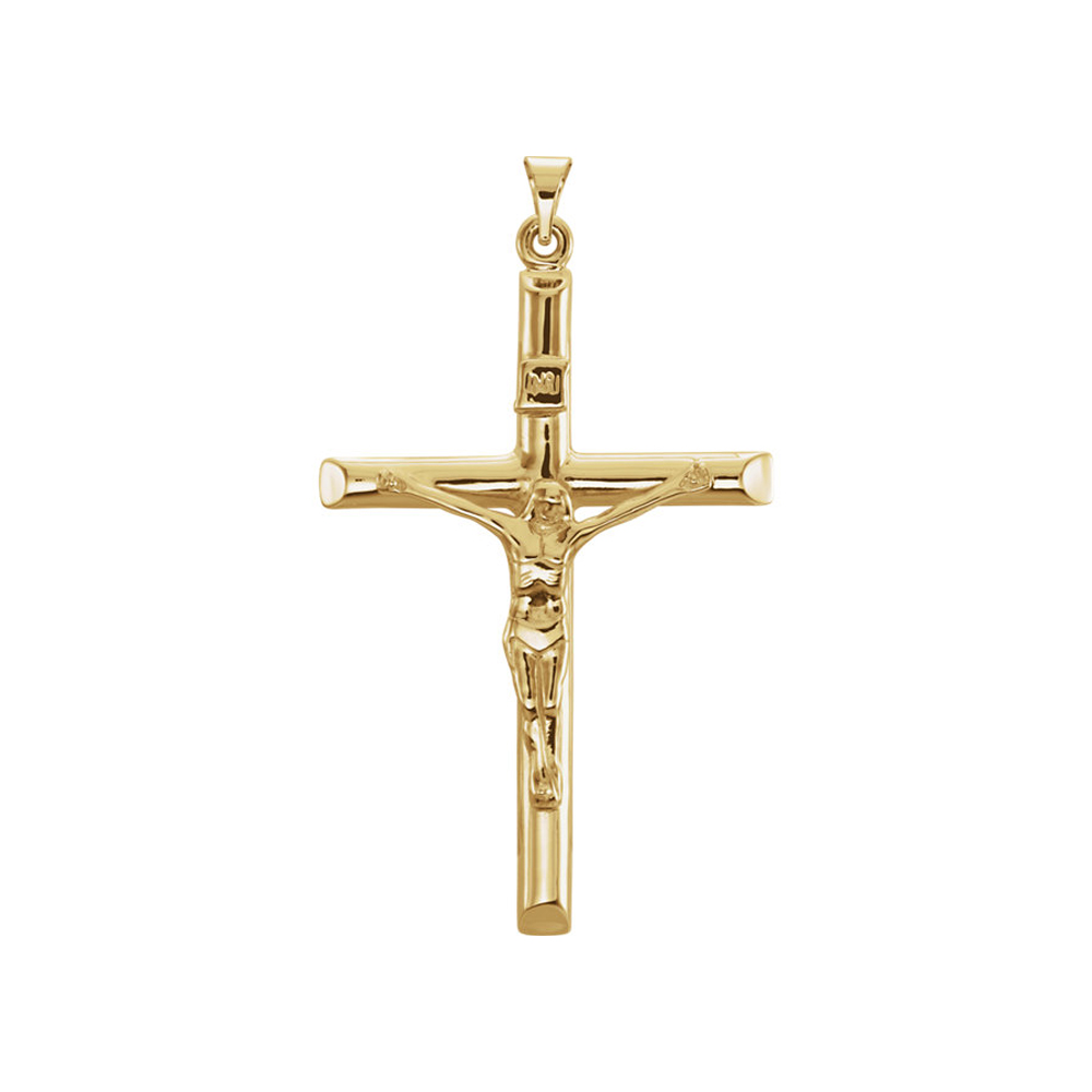 14k Yellow Gold INRI Crucifix Pendant