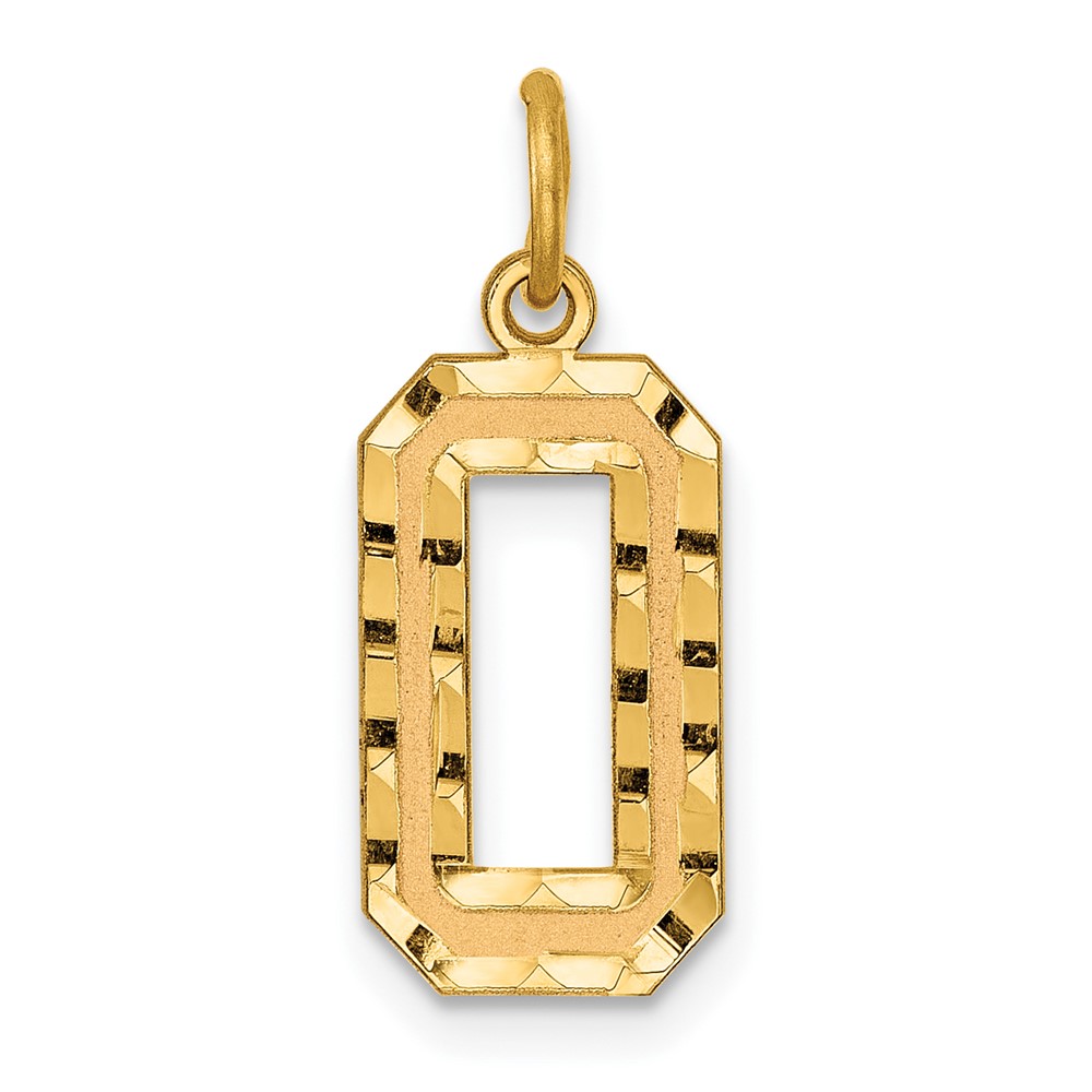 14K Yellow Gold, Varsity Collection, D/C Pendant Number 0