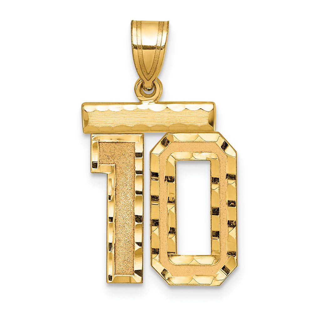 14K Yellow Gold, Varsity Collection, D/C Pendant Number 10