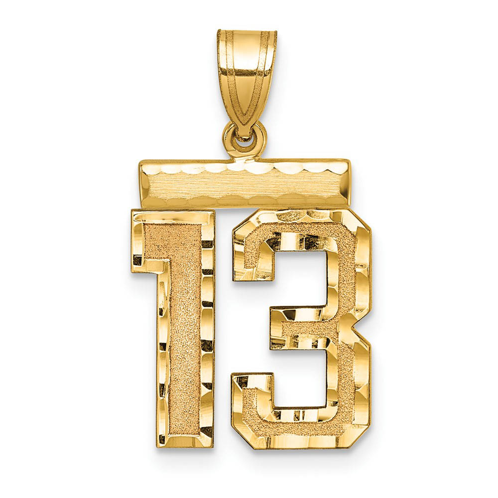 14K Yellow Gold, Varsity Collection, D/C Pendant Number 13