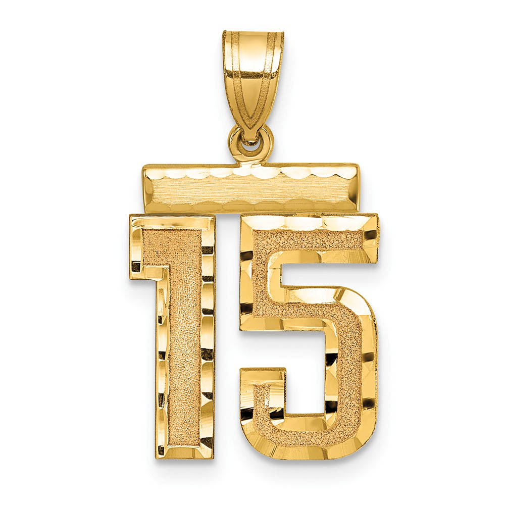 14K Yellow Gold, Varsity Collection, D/C Pendant Number 15