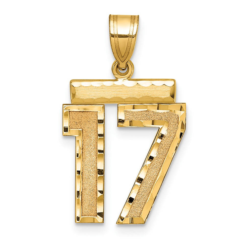 14K Yellow Gold, Varsity Collection, D/C Pendant Number 17