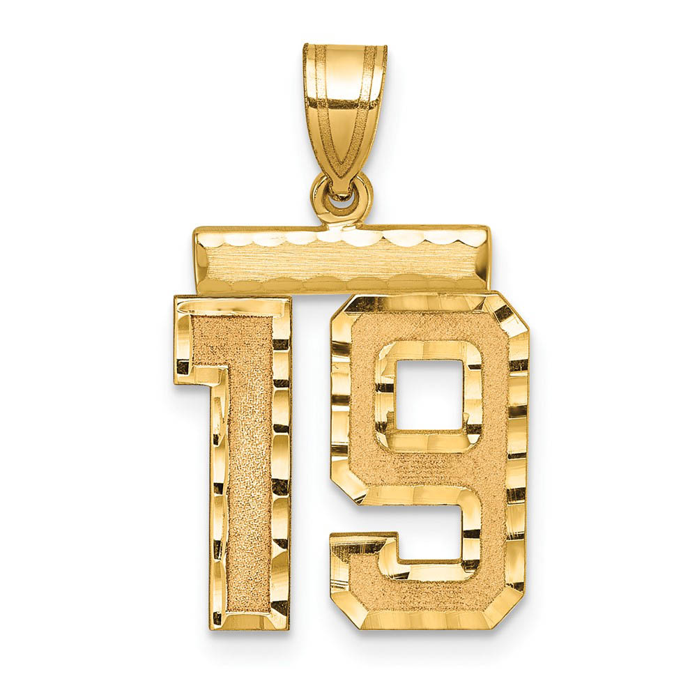 14K Yellow Gold, Varsity Collection, D/C Pendant Number 19