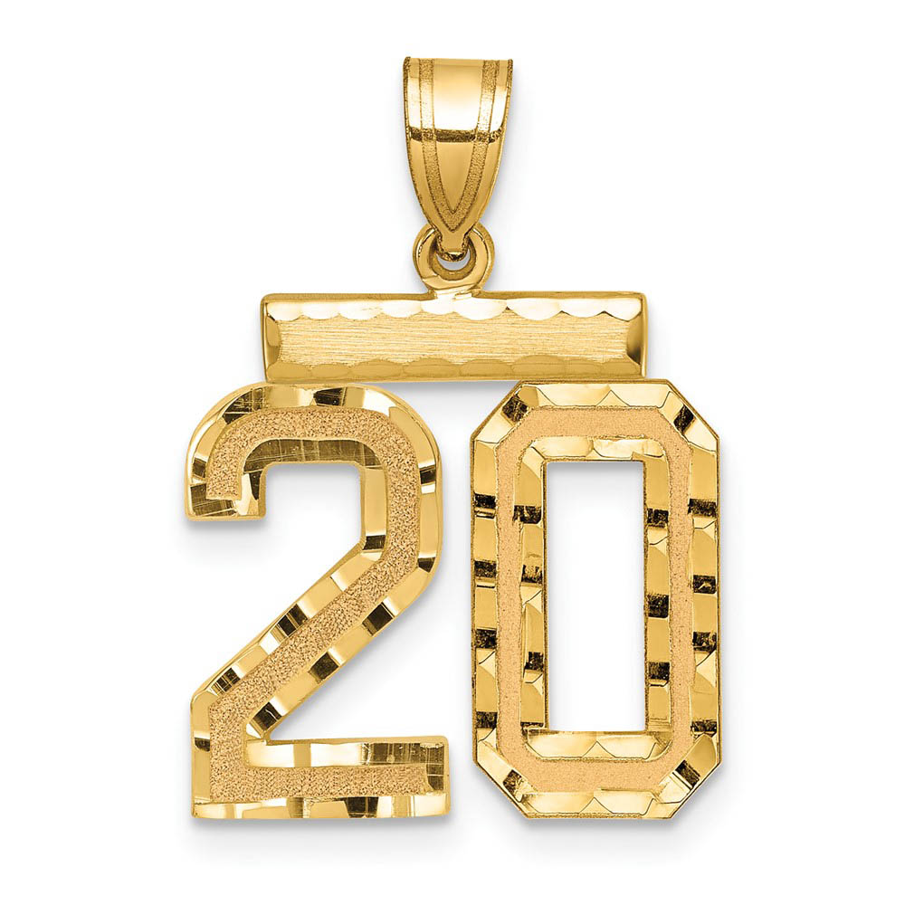 14K Yellow Gold, Varsity Collection, D/C Pendant Number 20