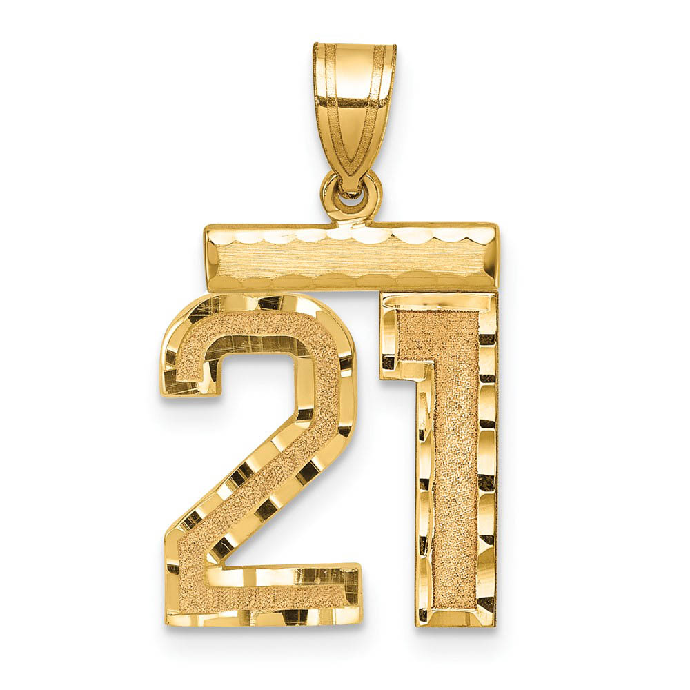 14K Yellow Gold, Varsity Collection, D/C Pendant Number 21