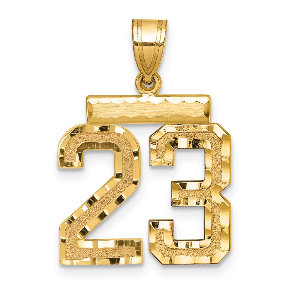14K Yellow Gold, Varsity Collection, D/C Pendant Number 23