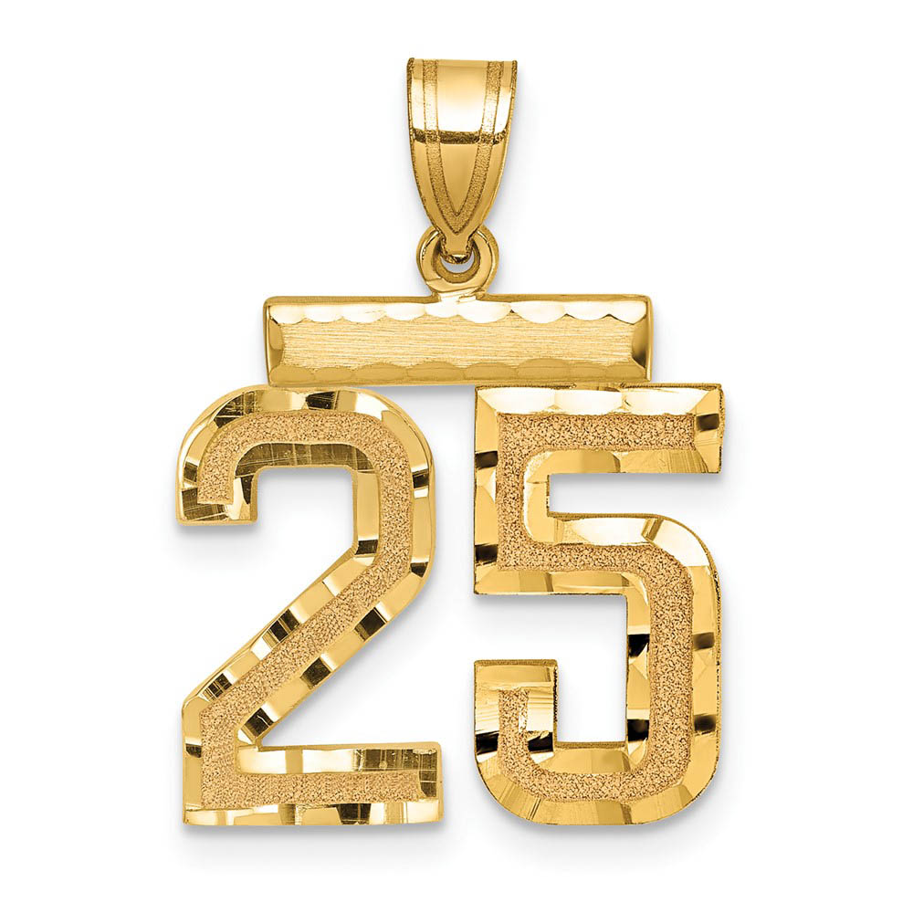 14K Yellow Gold, Varsity Collection, D/C Pendant Number 25