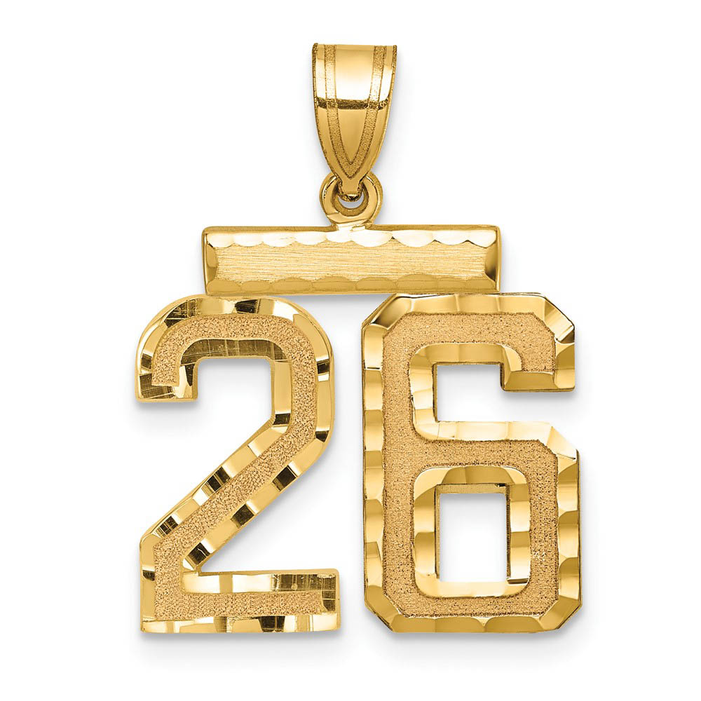 14K Yellow Gold, Varsity Collection, D/C Pendant Number 26