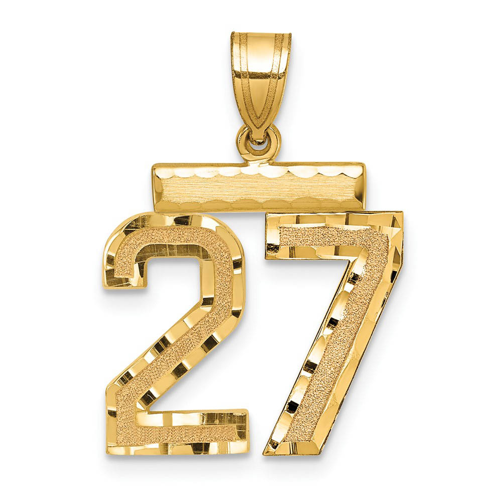 14K Yellow Gold, Varsity Collection, D/C Pendant Number 27