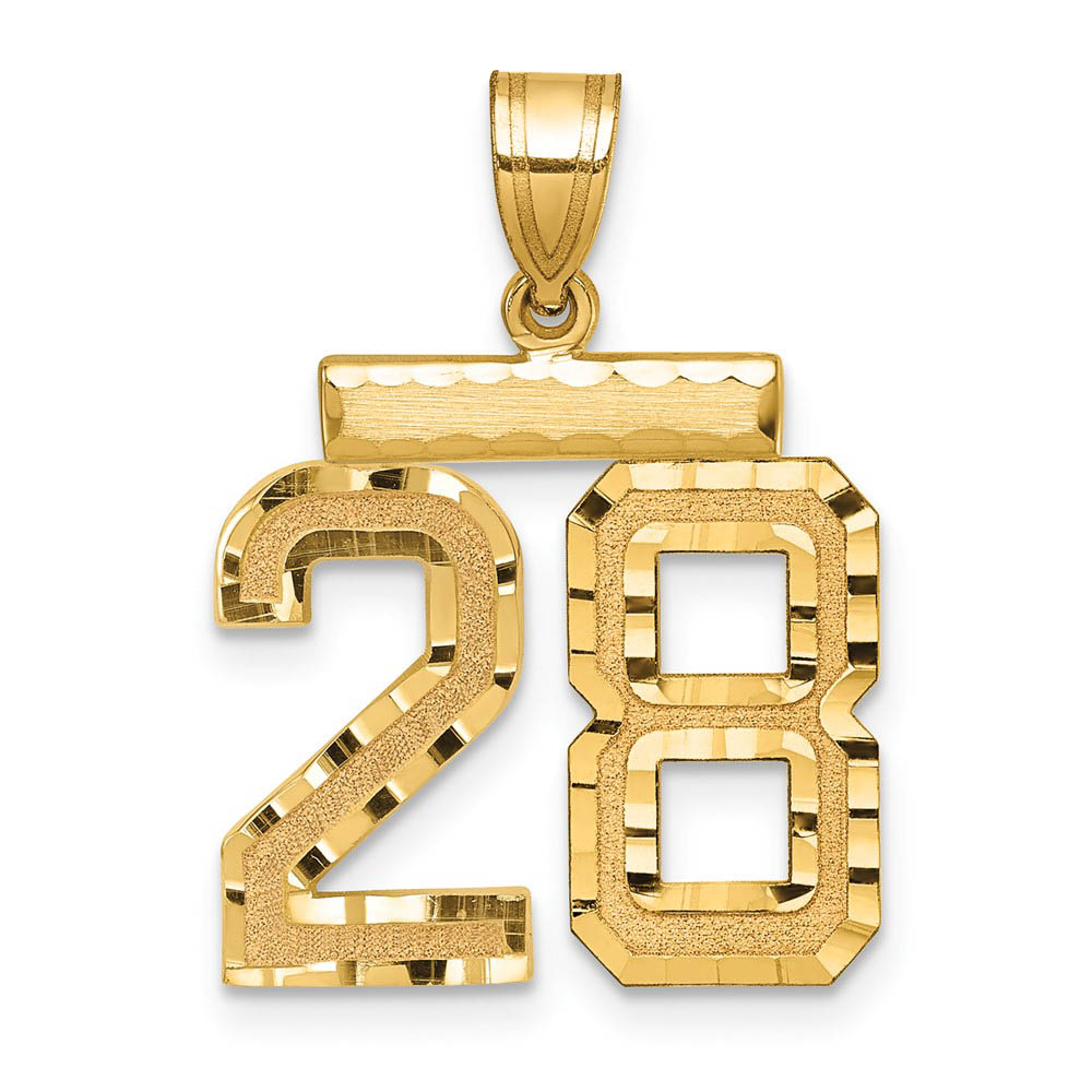 14K Yellow Gold, Varsity Collection, D/C Pendant Number 28