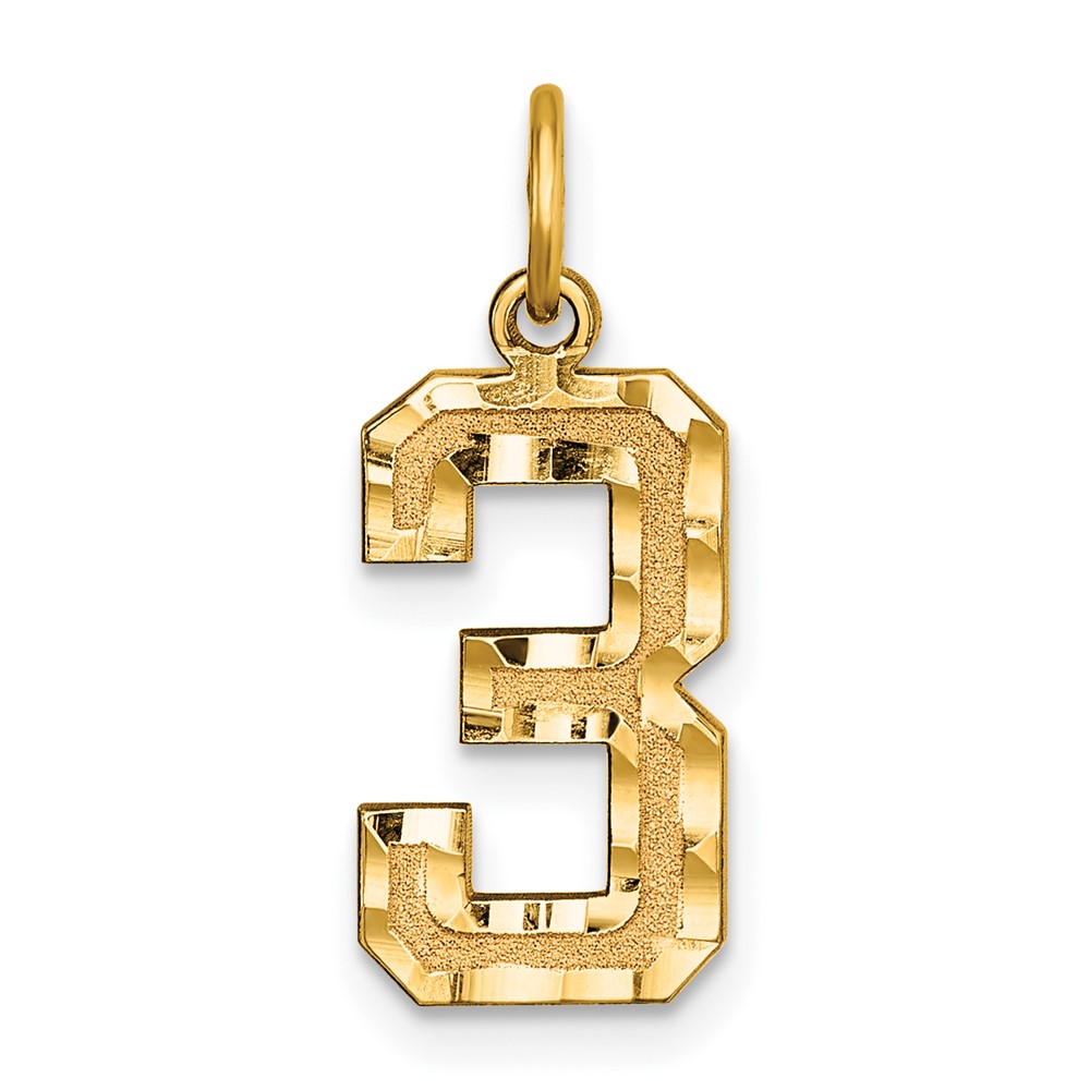 14K Yellow Gold, Varsity Collection, D/C Pendant Number 3