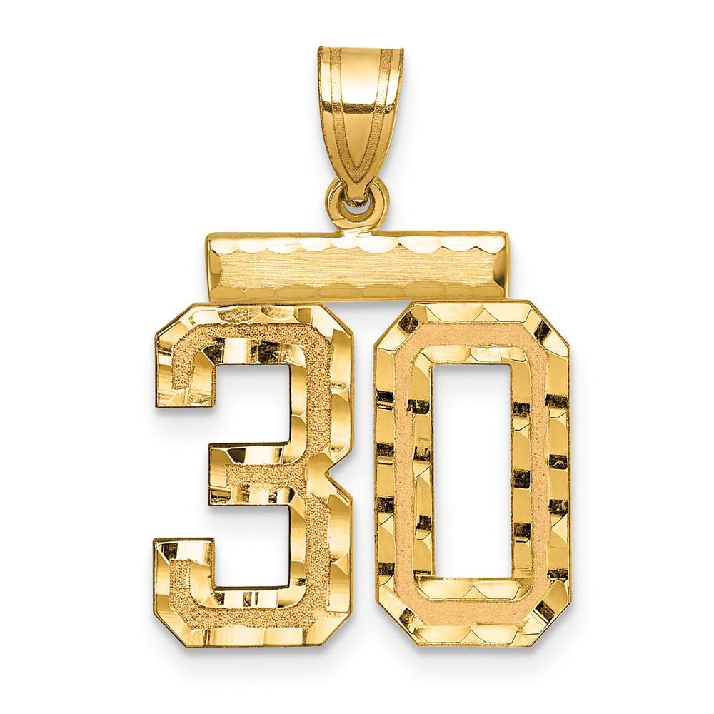 14K Yellow Gold, Varsity Collection, D/C Pendant Number 30