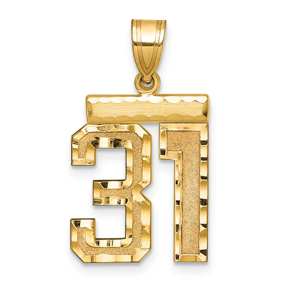 14K Yellow Gold, Varsity Collection, D/C Pendant Number 31