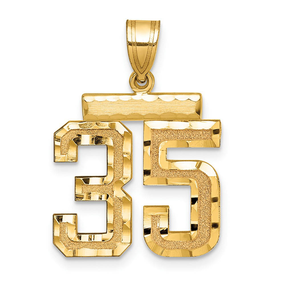 14K Yellow Gold, Varsity Collection, D/C Pendant Number 35