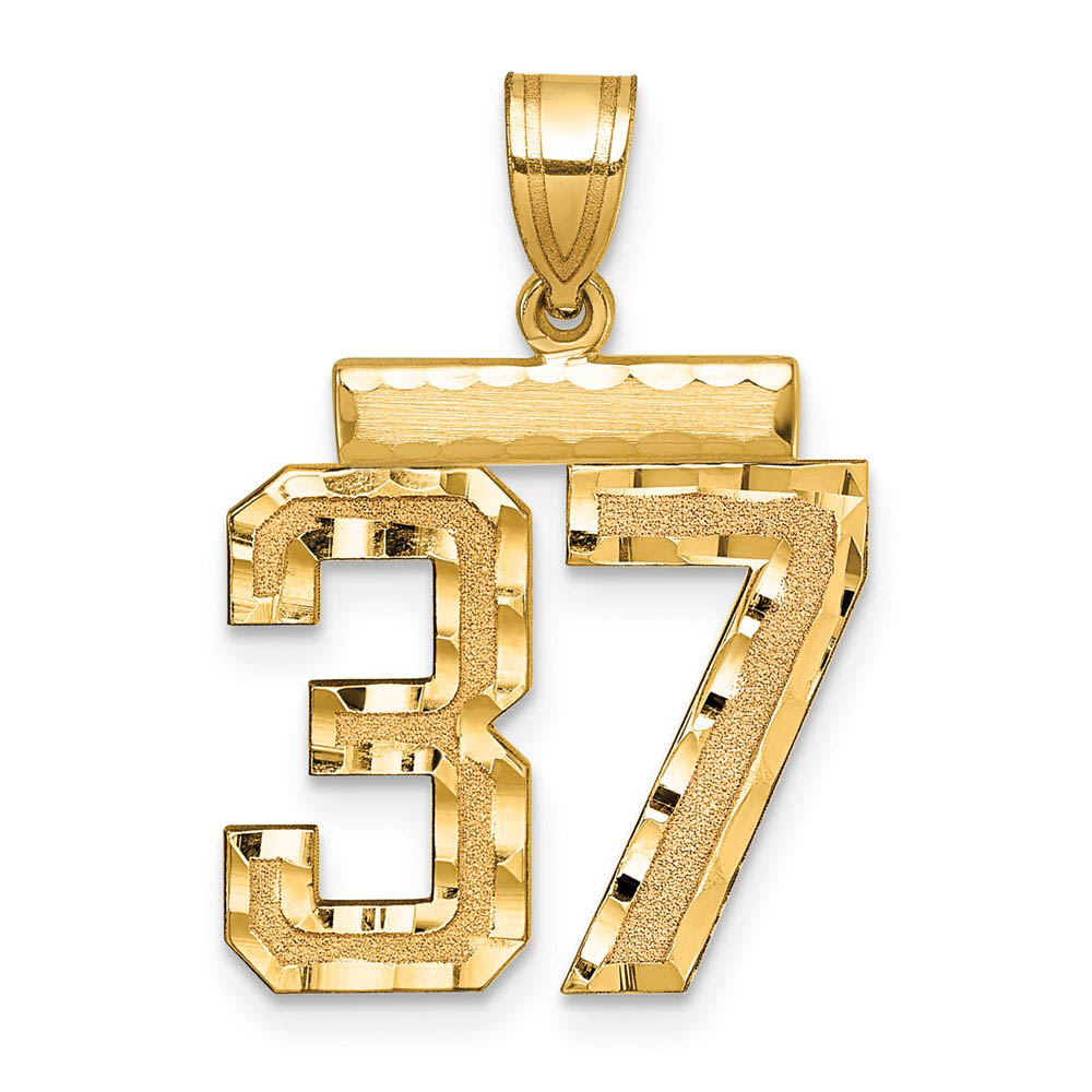 14K Yellow Gold, Varsity Collection, D/C Pendant Number 37