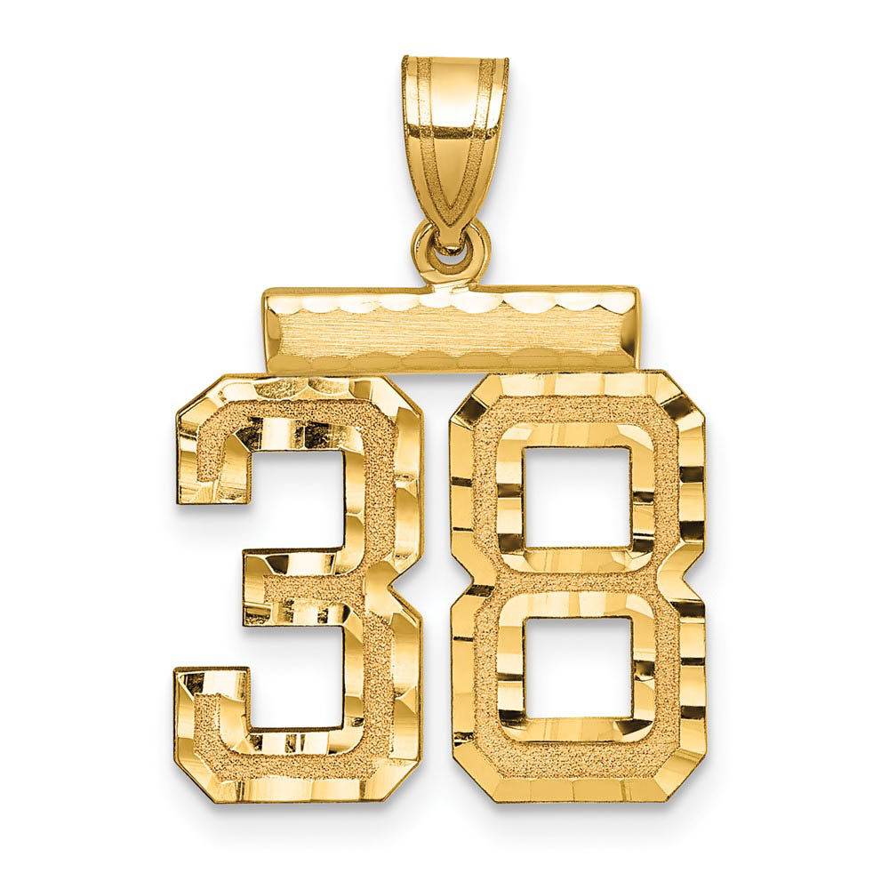 14K Yellow Gold, Varsity Collection, D/C Pendant Number 38