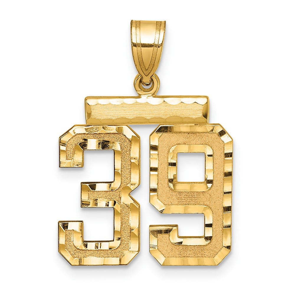 14K Yellow Gold, Varsity Collection, D/C Pendant Number 39