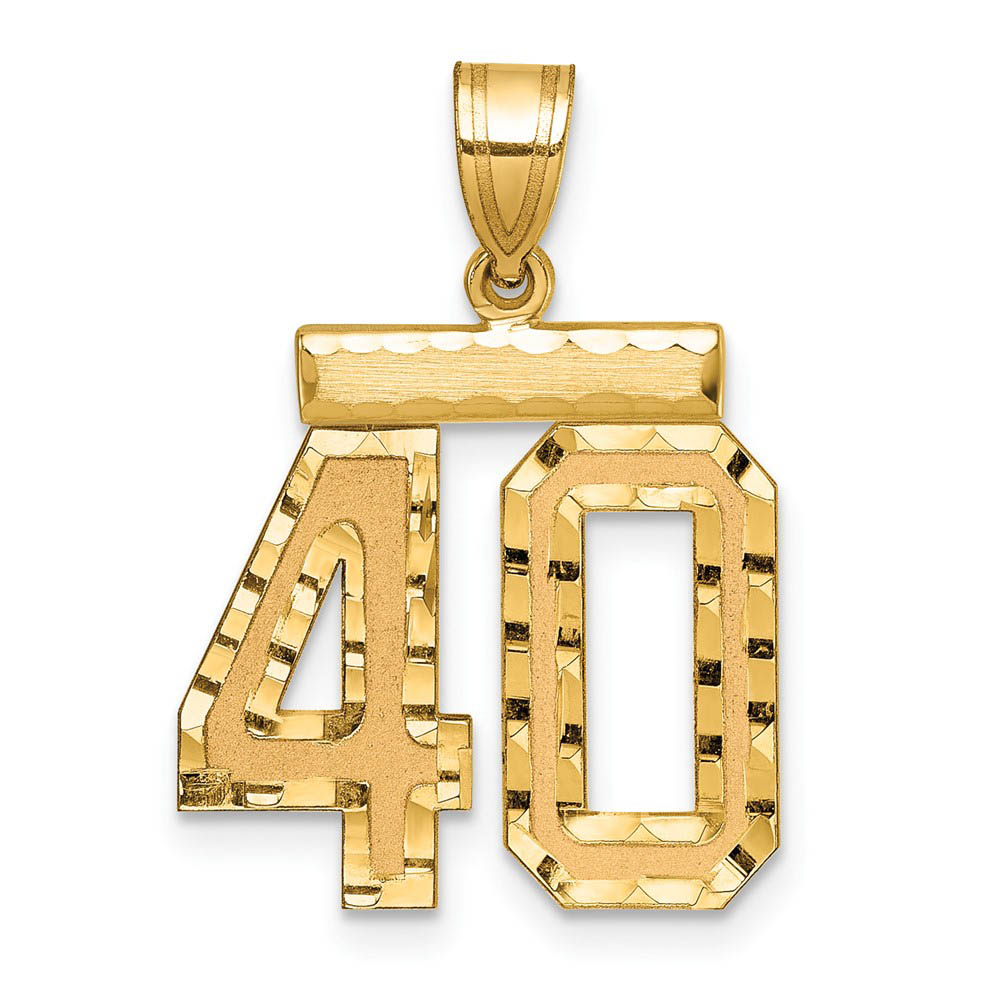 14K Yellow Gold, Varsity Collection, D/C Pendant Number 40