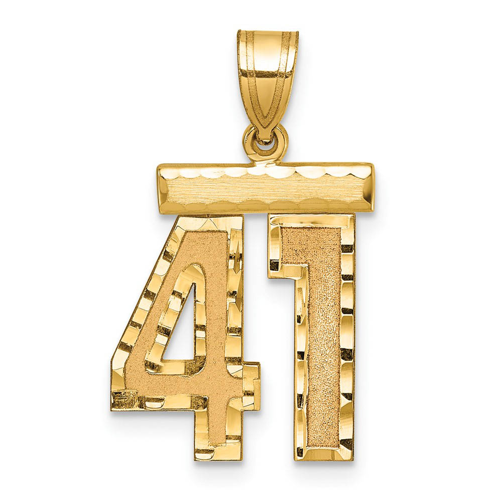 14K Yellow Gold, Varsity Collection, D/C Pendant Number 41