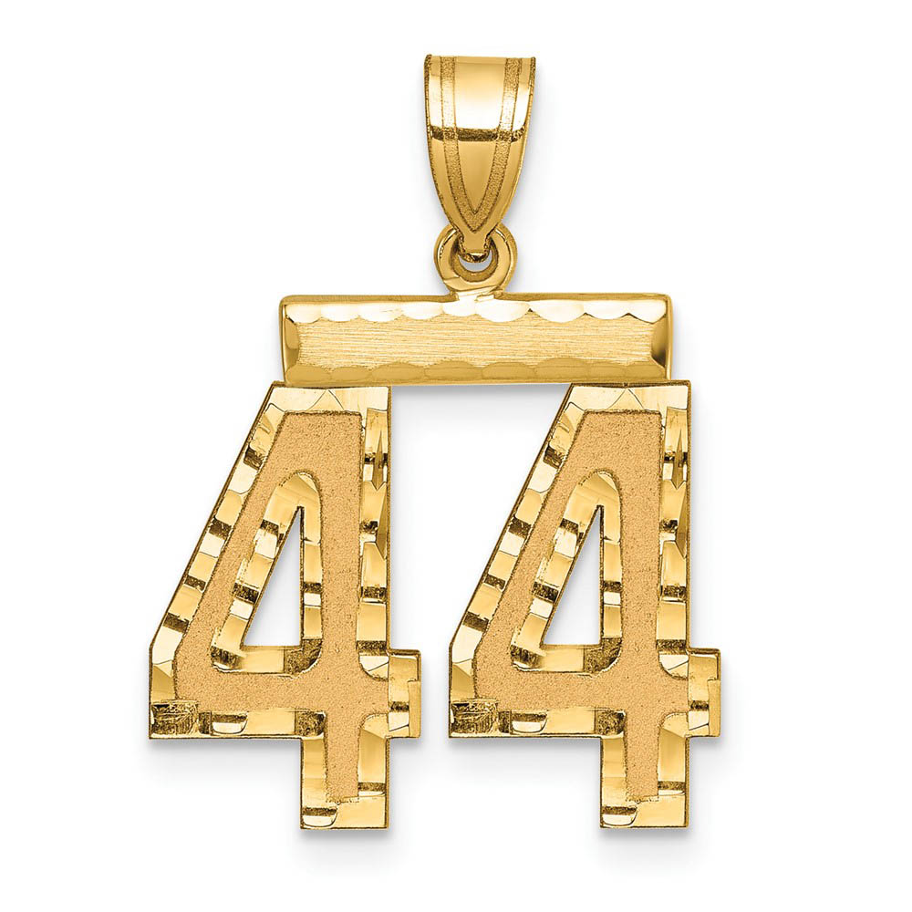14K Yellow Gold, Varsity Collection, D/C Pendant Number 44