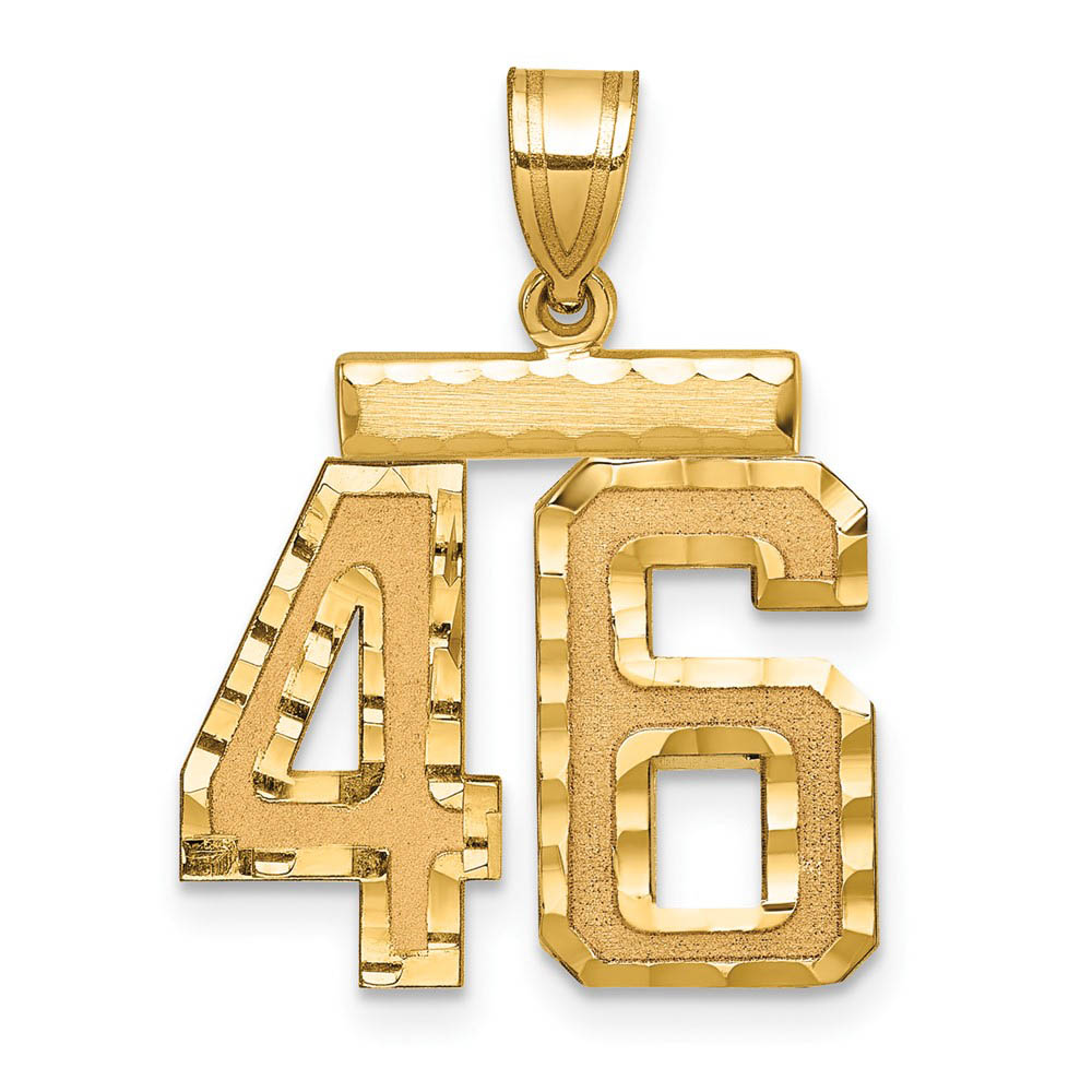 14K Yellow Gold, Varsity Collection, D/C Pendant Number 46