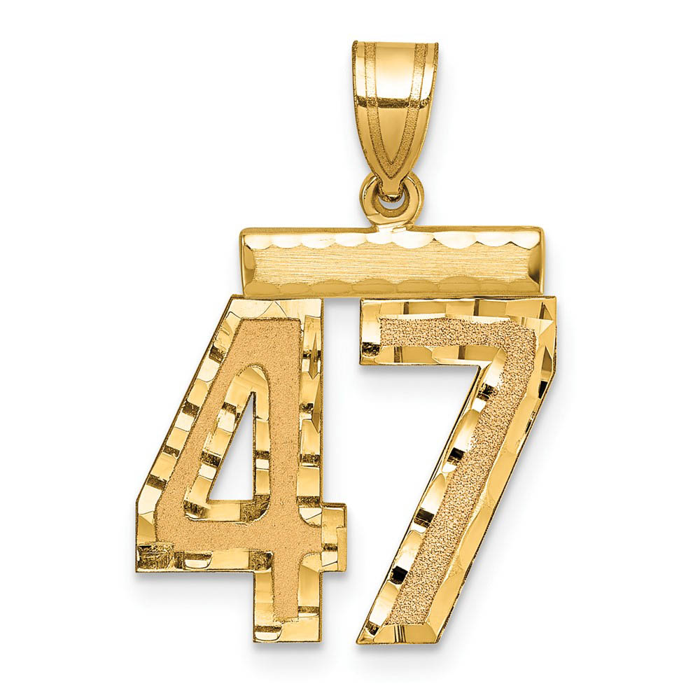 14K Yellow Gold, Varsity Collection, D/C Pendant Number 47