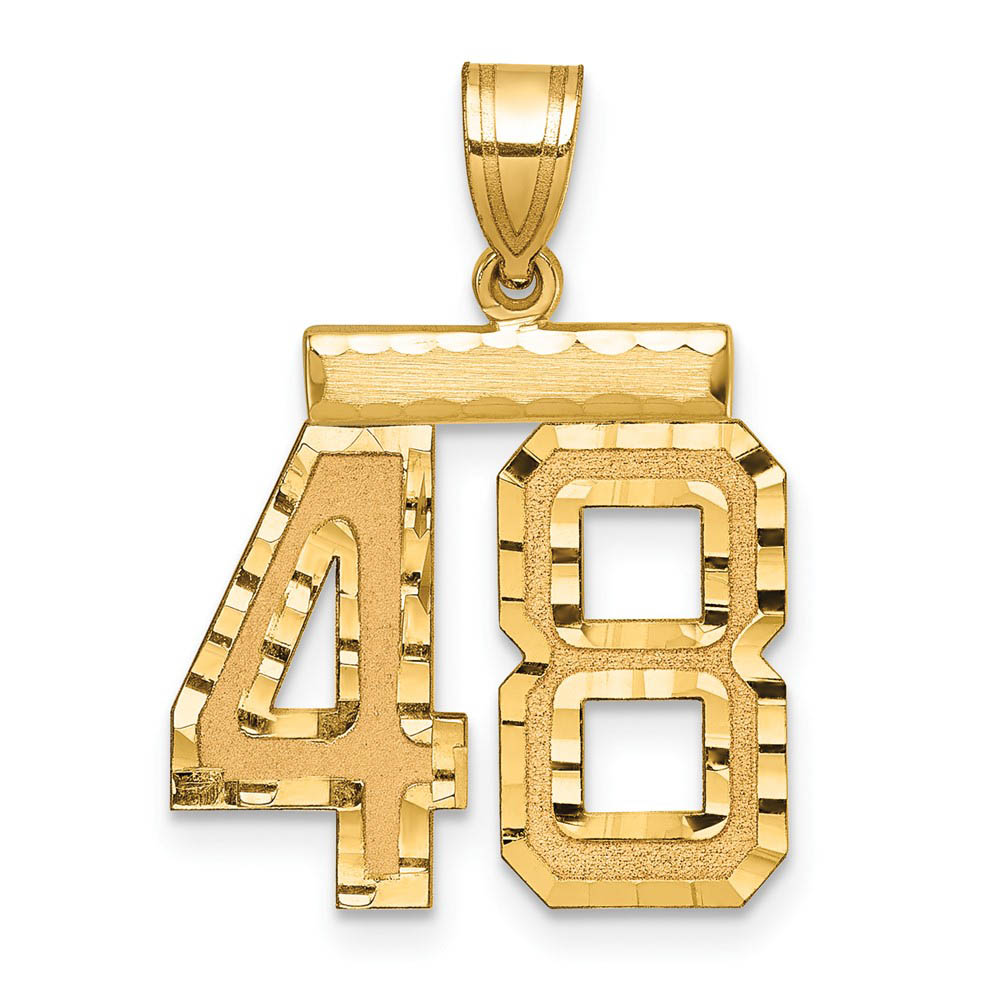 14K Yellow Gold, Varsity Collection, D/C Pendant Number 48
