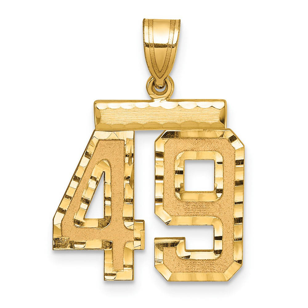 14K Yellow Gold, Varsity Collection, D/C Pendant Number 49