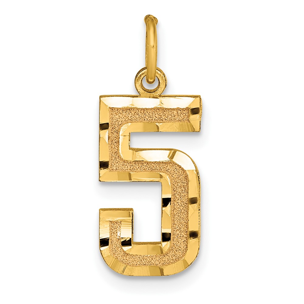 14K Yellow Gold, Varsity Collection, D/C Pendant Number 5