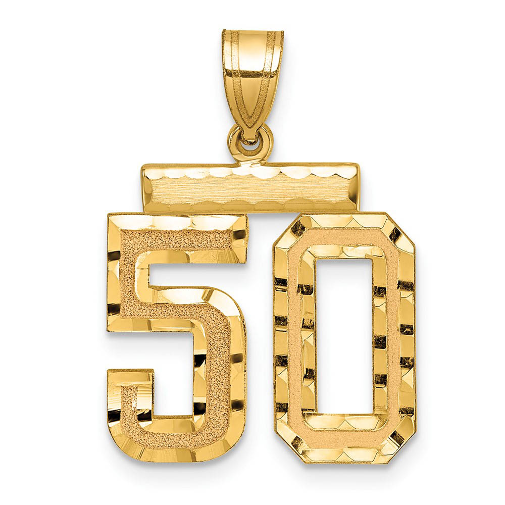 14K Yellow Gold, Varsity Collection, D/C Pendant Number 50