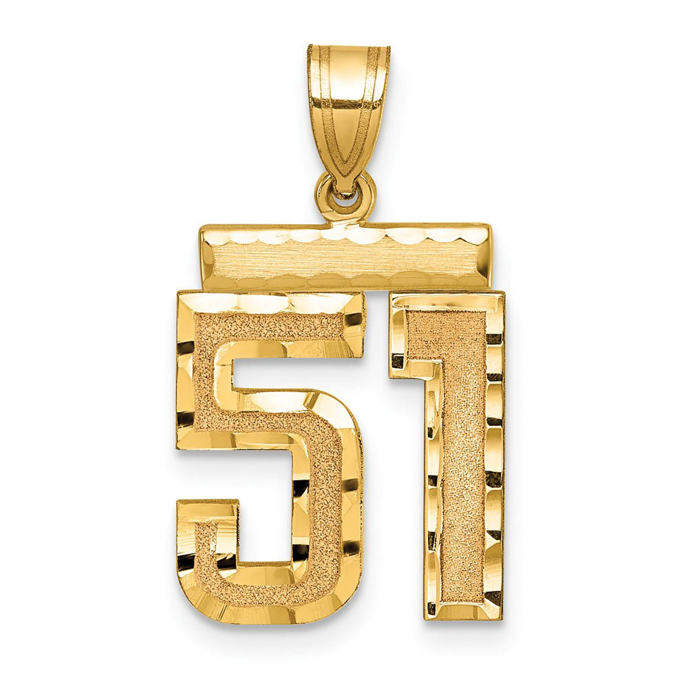 14K Yellow Gold, Varsity Collection, D/C Pendant Number 51