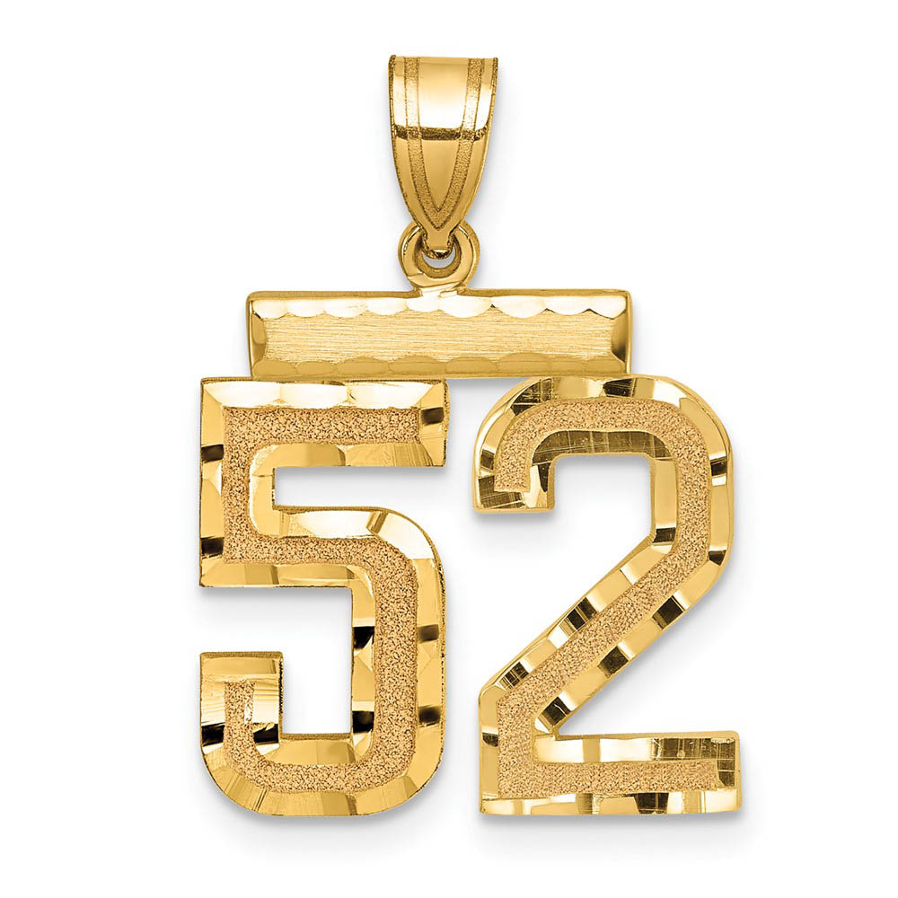 14K Yellow Gold, Varsity Collection, D/C Pendant Number 52