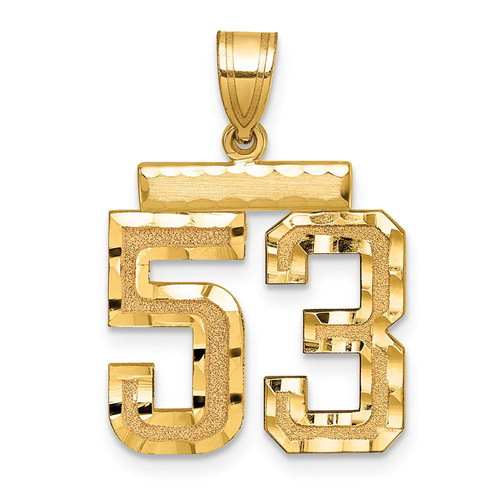 14K Yellow Gold, Varsity Collection, D/C Pendant Number 53
