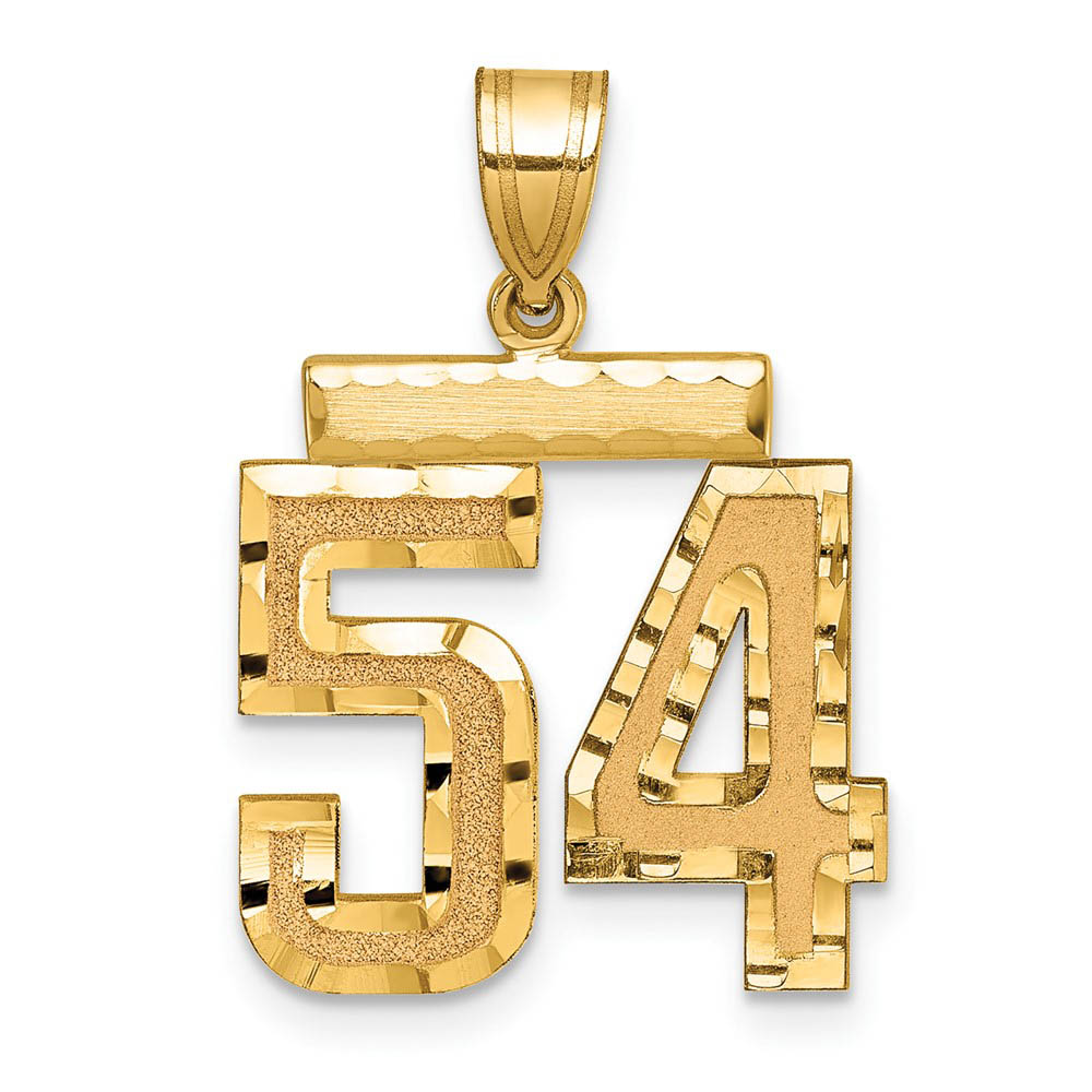 14K Yellow Gold, Varsity Collection, D/C Pendant Number 54