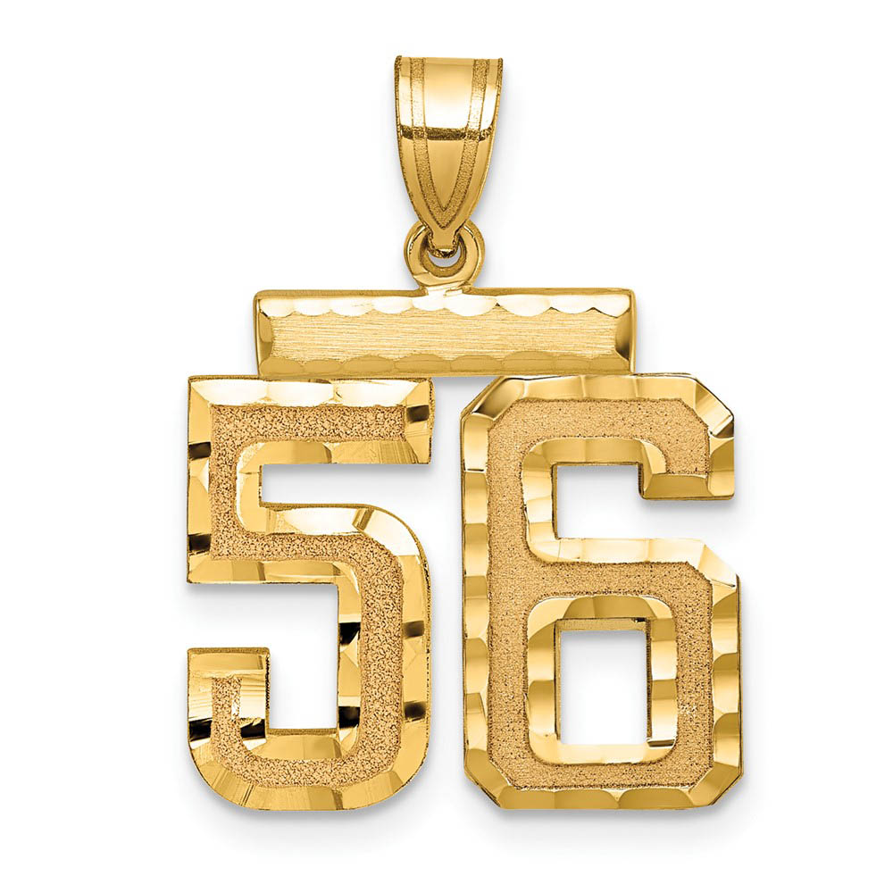 14K Yellow Gold, Varsity Collection, D/C Pendant Number 56