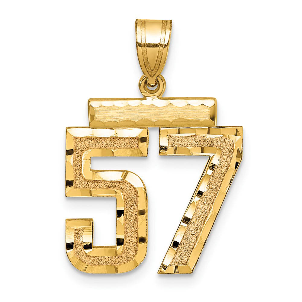 14K Yellow Gold, Varsity Collection, D/C Pendant Number 57