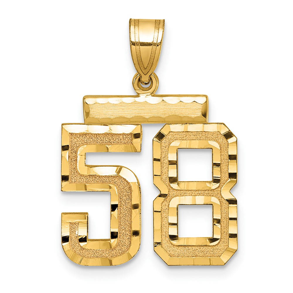 14K Yellow Gold, Varsity Collection, D/C Pendant Number 58