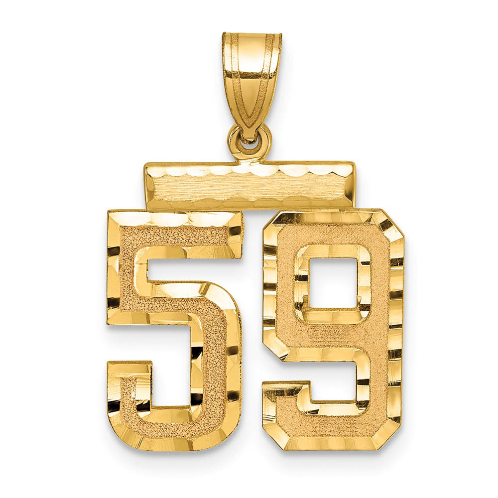 14K Yellow Gold, Varsity Collection, D/C Pendant Number 59
