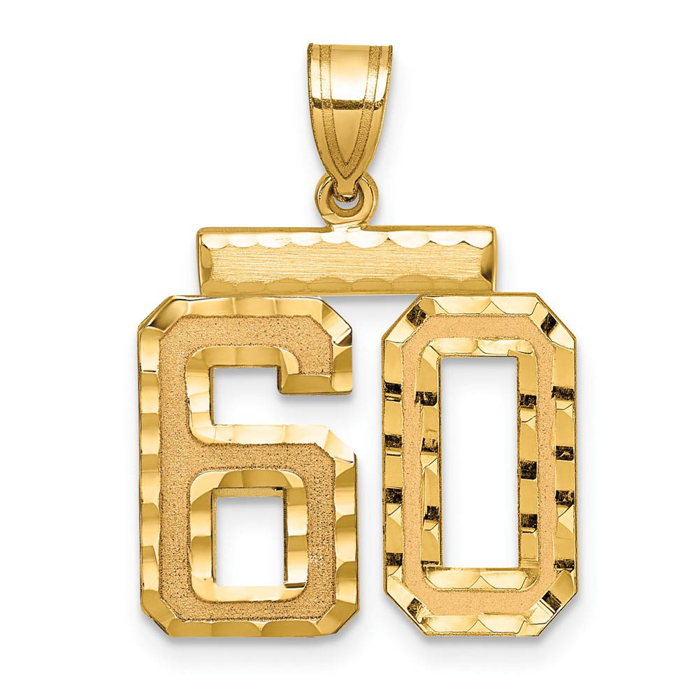 14K Yellow Gold, Varsity Collection, D/C Pendant Number 60