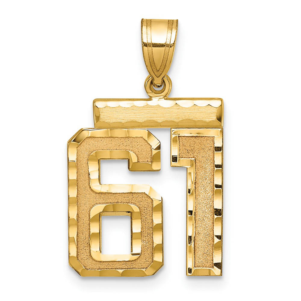 14K Yellow Gold, Varsity Collection, D/C Pendant Number 61