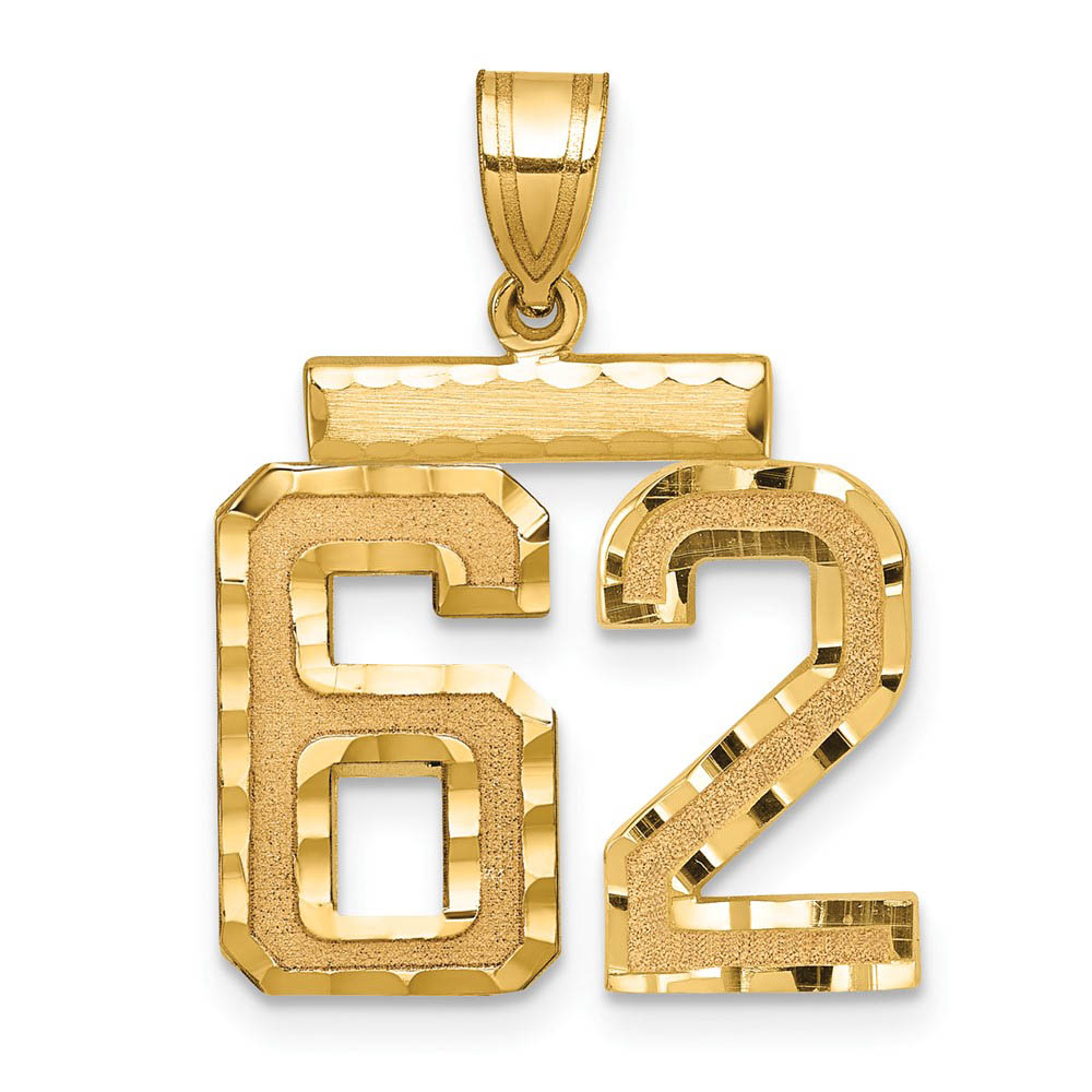 14K Yellow Gold, Varsity Collection, D/C Pendant Number 62