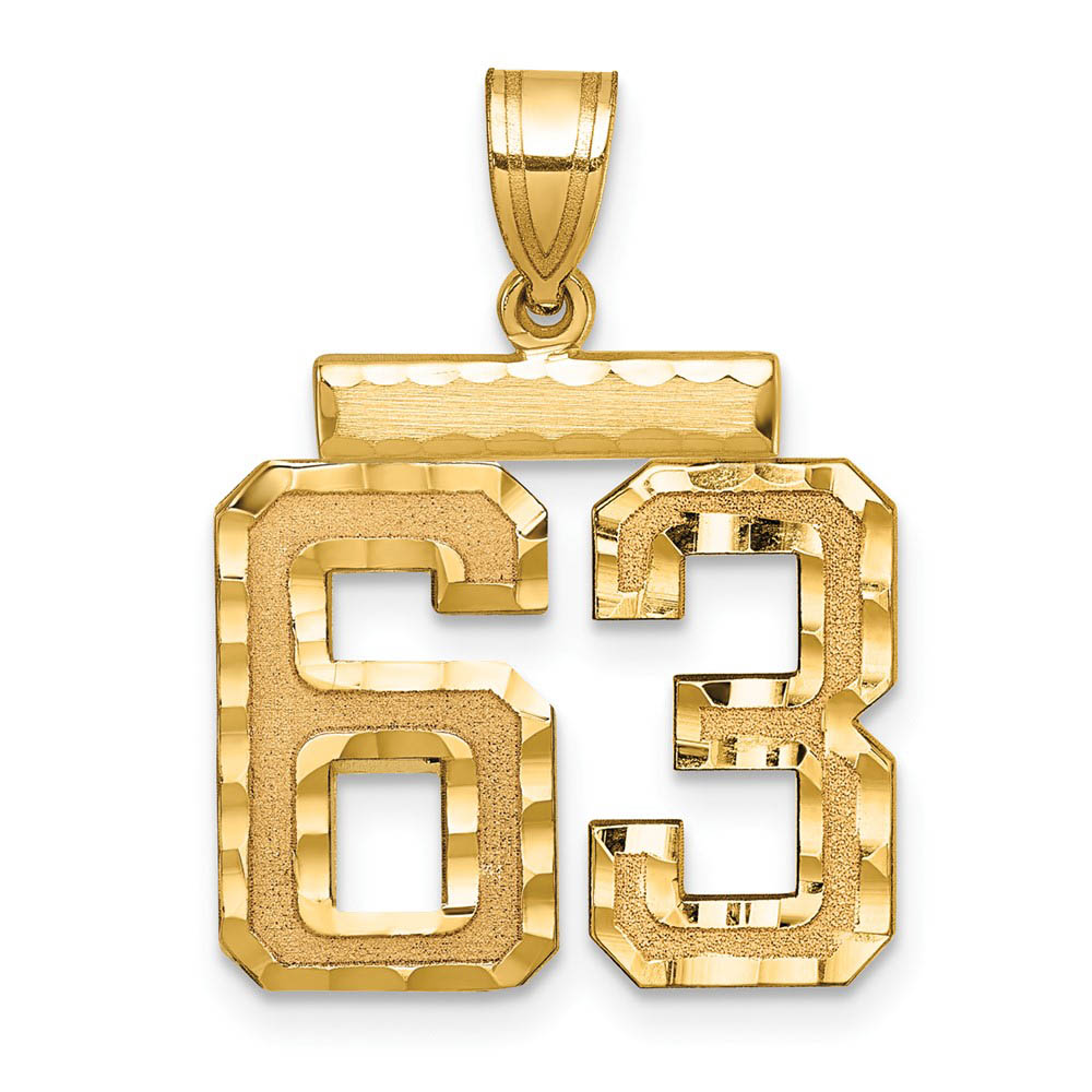 14K Yellow Gold, Varsity Collection, D/C Pendant Number 63