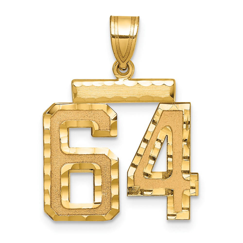 14K Yellow Gold, Varsity Collection, D/C Pendant Number 64