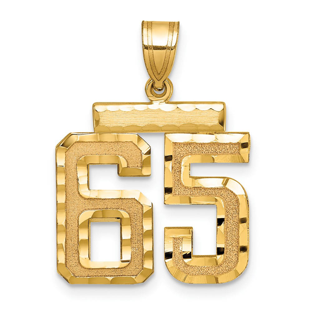 14K Yellow Gold, Varsity Collection, D/C Pendant Number 65