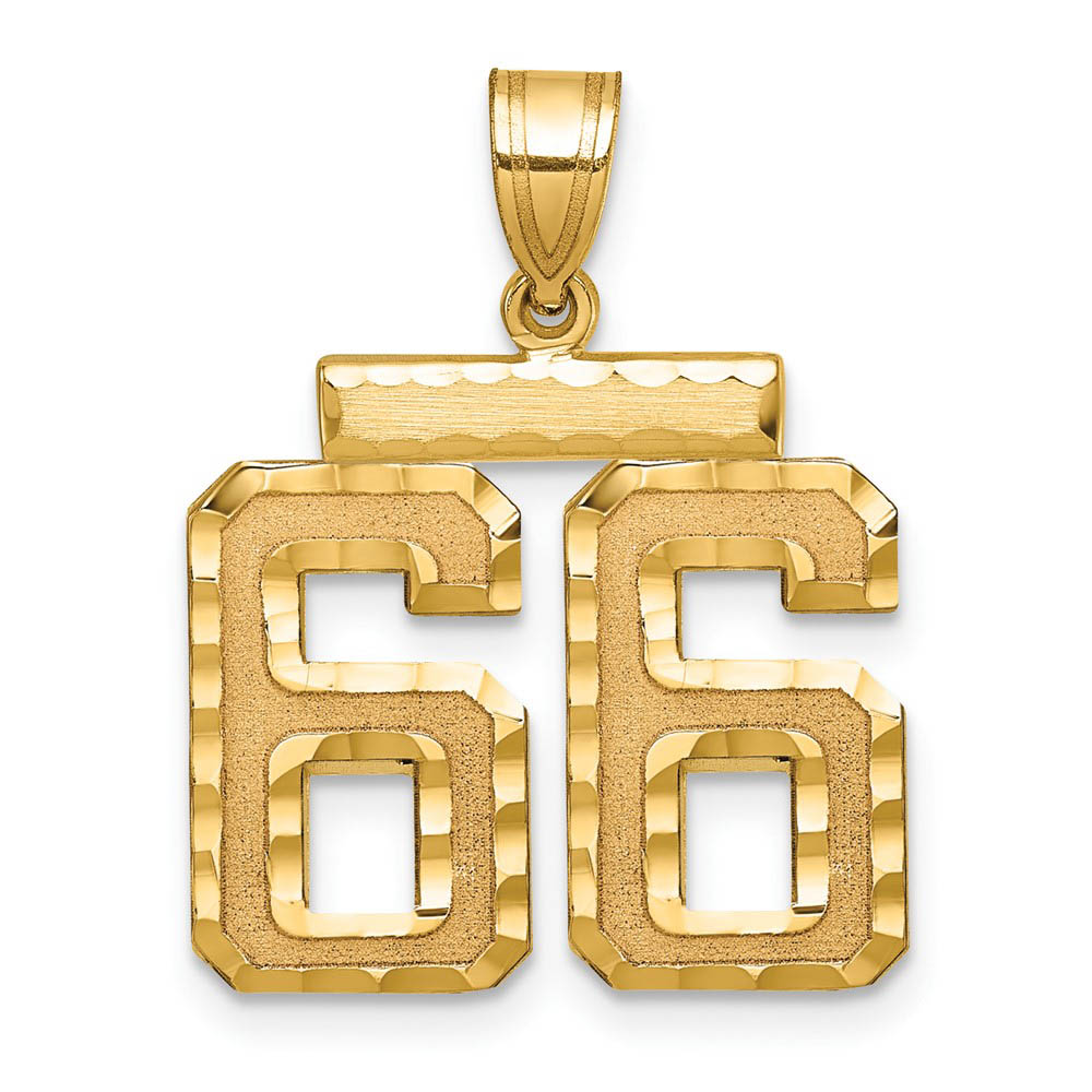 14K Yellow Gold, Varsity Collection, D/C Pendant Number 66
