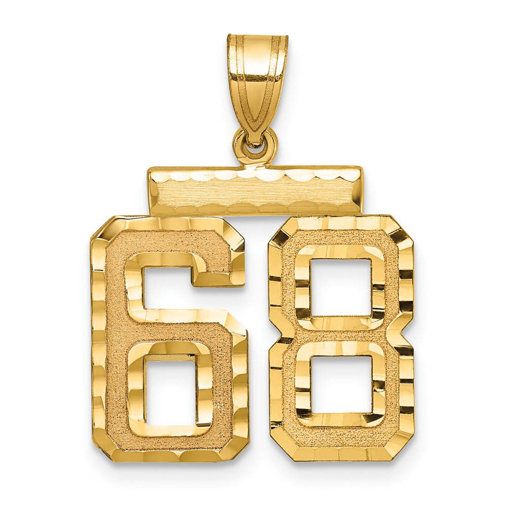 14K Yellow Gold, Varsity Collection, D/C Pendant Number 68