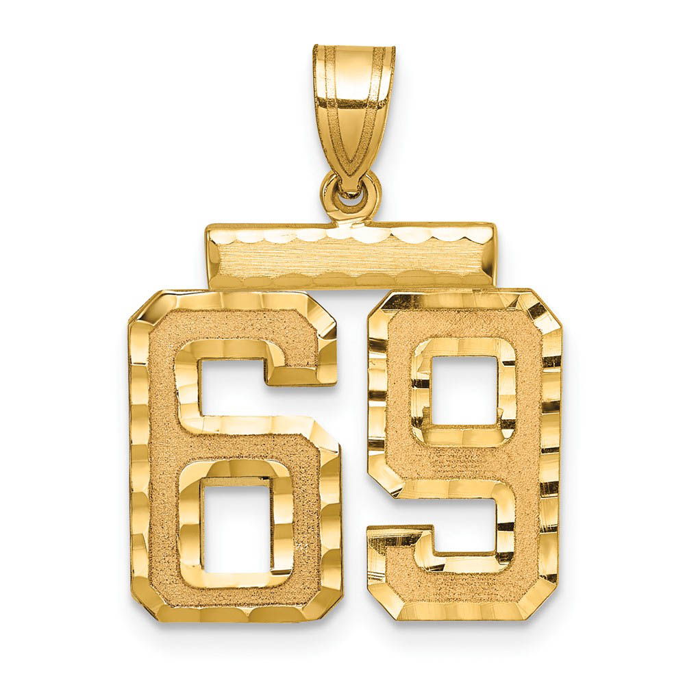 14K Yellow Gold, Varsity Collection, D/C Pendant Number 69