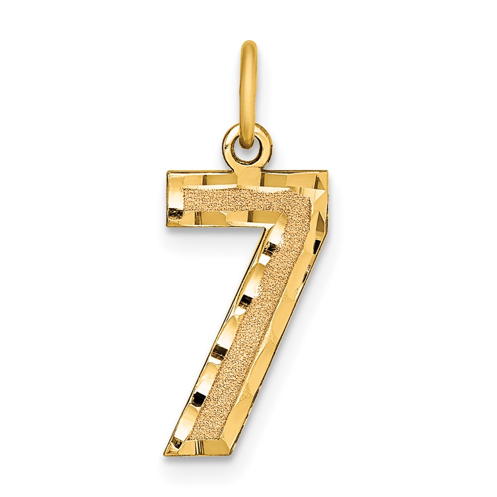 14K Yellow Gold, Varsity Collection, D/C Pendant Number 7